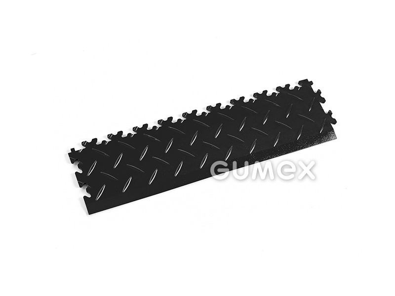 Anlaufkante FORTELOCK 2015, 7mm, 510x140mm, 92°ShA, Diamant-Dessin, PVC, schwarz, 